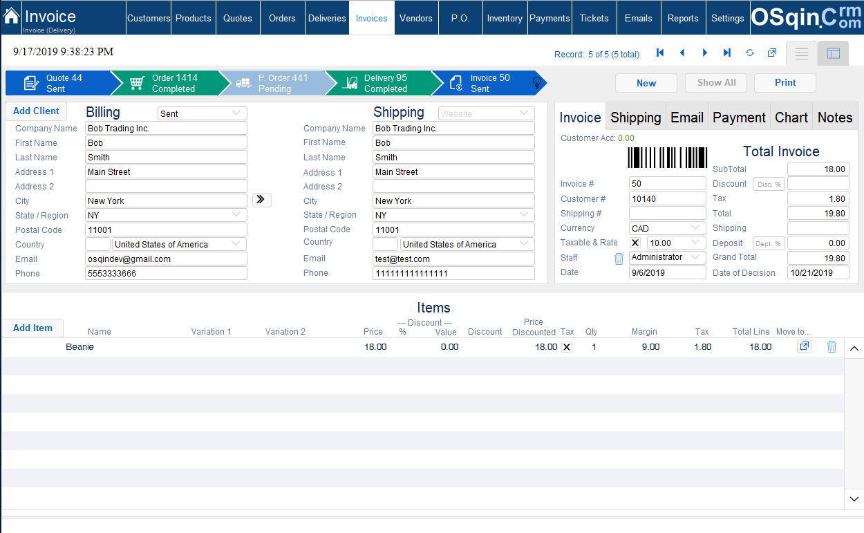 OSqin Invoices OSqin Invoices