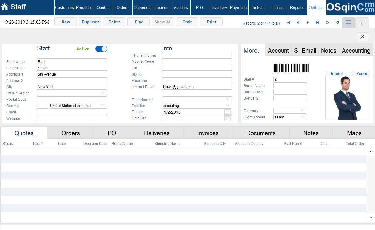 Filemaker user management Filemaker Crm App
