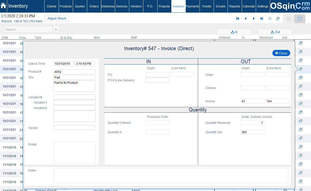 Filemaker Inventory Serialized by OSqin