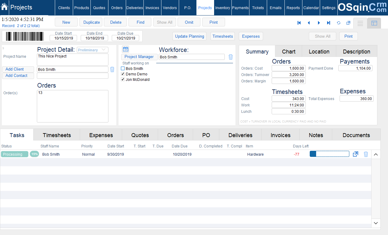 Filemaker Project Crm By OSqin Filemaker Project Management